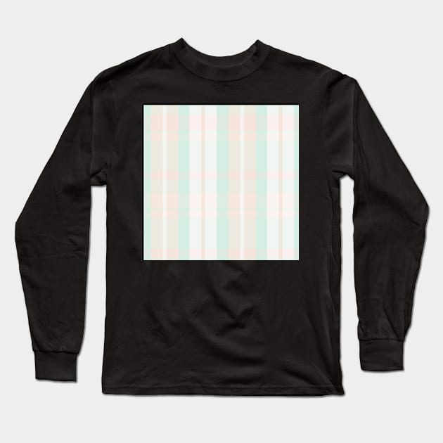 Pastel Aesthetic  Aillith 1 Hand Drawn Textured Plaid Pattern Long Sleeve T-Shirt by GenAumonier